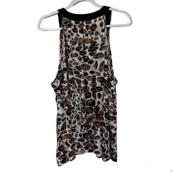 Unique Spectrum Leopard Print Sleeveless Top Tassels Soft V-Neck Lightweight 3X - Picture 6 of 10